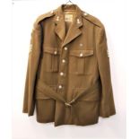 BRITISH ARMY DRESS UNIFORM comprising the jacket and trousers, size 43, with the badges and