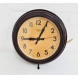 SMITH SECTRIC WALL CLOCK with a circular dial and Arabic numerals in a Bakelite case