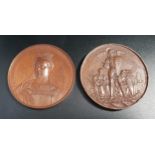 TWO 1881 ANNIVERSARY OF THE VOLUNTEER MOVEMENT BRONZE MEDALS
