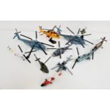 SELECTION OF MODEL MILITARY HELICOPTERS with examples in metal and plastic, including a 2008