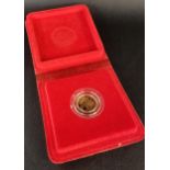 ELIZABETH II GOLD PROOF HALF SOVEREIGN dated 1980, in capsule and box