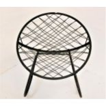 VINTAGE IKEA AXVALL ROCKING CHAIR of tubular construction with elastic cord upholstery for the