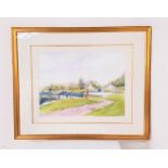 D.MORTON By the lock, watercolour, signed and dated 2006, 45cm x 60cm