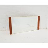 RETRO WALL MIRROR the rectangular mirror with decorative teak panels to the sides or top and