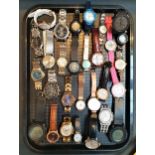 SELECTION OF LADIES AND GENTLEMEN'S WRISTWATCHES including Seiko, Guess, Casio, Lorus, Emporio
