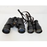PAIR OF TECHAR BY SWIFT FIELD GLASSES with 16x50 magnification; and a pair of vintage field