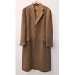 POLO BY RALPH LAUREN GENTLEMANS OVERCOAT 100% wool tweed herringbone, size 40