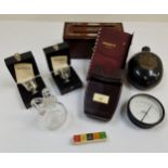 MIXED LOT OF COLLECTABLES including an Edwardian rosewood and mother of pearl letter box, Viewmaster