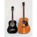 LORENZO ACOUSTIC GUITAR model AXL-6450N, and a Music Fidelity acoustic guitar (2)