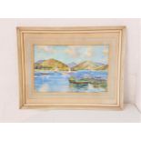 SANDISON O'NEILL View from Port Bannatyne, looking to Loch Straven, gouache, signed and inscribed to