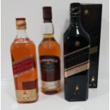 THREE BOTTLE OF WHISKY comprising one bottle of Tamnavulin Speyside Single Malt Scotch Whisky -