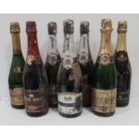 SEVEN BOTTLES OF CHAMPAGNE AND SPARKLING WINE comprising three bottles of Chantal Lallement