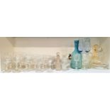 SELECTION OF GLASSWARE including red and white wine glasses, liqueur and port glasses, a brandy