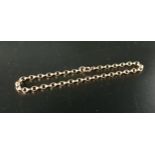 NINE CARAT GOLD BELCHER LINK BRACELET approximately 29.5cm long and 4.5 grams