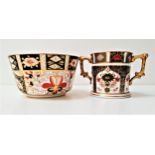 ROYAL CROWN DERBY TEA BOWL decorated in the Imari pattern, the base marked 2451, 13cm diameter,