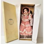 LARGE BISQUE HEADED COLLECTOR'S DOLL Samantha from The Palmary Collection, with certificate of