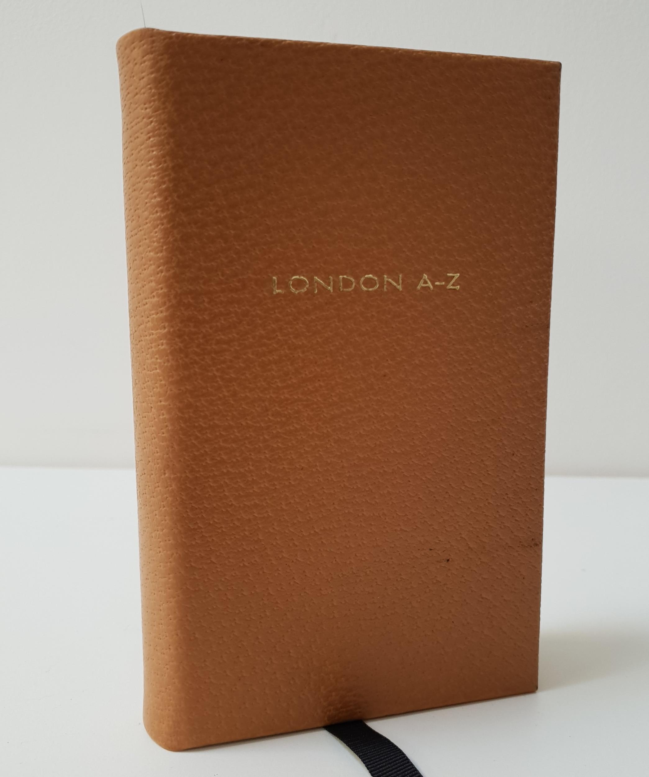 SMYTHSON OF BOND STREET LONDON A-Z in tan leather with gilt edged pages