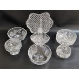 SELECTION OF CRYSTAL GLASSWARE including a Parka crystal bowl, 19.5cm diameter, Irena crystal shaped