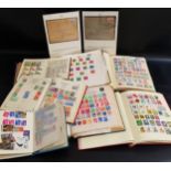 SELECTION OF WORLD STAMPS IN ALBUMS including 1943 Jersey Wartime First Day Covers in a presentation