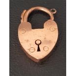 NINE CARAT GOLD PADLOCK CLASP approximately 2.9 grams