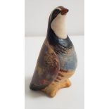 LLADRO PORCELAIN PARTRIDGE brightly decorated, 13cm high