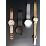 FOUR LADIES AND GENTLEMEN'S WRISTAWTCHES comprising two Skagen, Guess and Philipp Blanc (4)