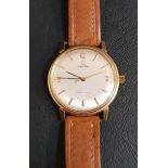 GENTLEMAN'S OMEGA WRISTWATCH 1967-8, the champagne dial with baton five minute markers and Arabic