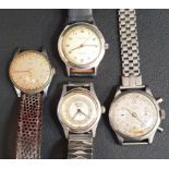 FOUR VINTAGE GENTLEMEN'S WRISTWATCHES Comprising Garrard, Libana Superior Incabloc, Roamer Shock