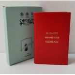 SMYTHSON OF BOND STREERT WAFER NOTE BOOK in red leather and tilted 'Blondes, Brunettes and Redheads'