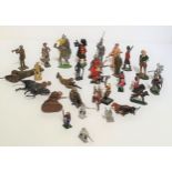 SELECTION OF LEAD SOLDIERS AND OTHER FIGURES of various sizes and designs