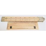 FOUR FOLD ARCHITECT RULER in ivory with polished steel mounts, by A. Mathieson & Sons, 91.5cm/36"