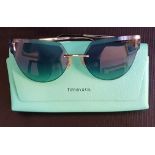 PAIR OF TIFFANY & CO. SUNGLASSES in original case with lens cleaning cloth