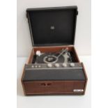 HMV PORTABLE STEREO RECORD PLAYER in a hard shell case