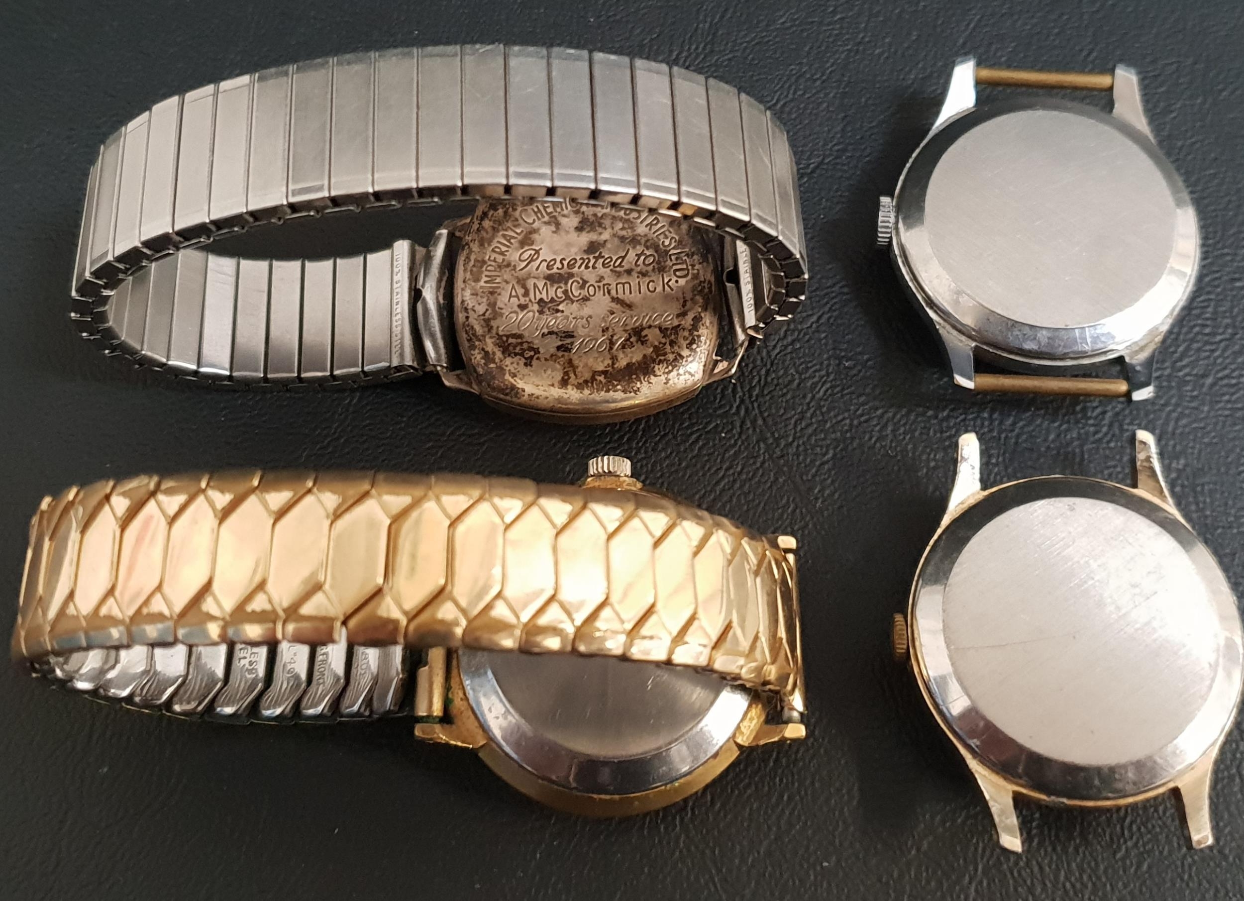 FOUR VINTAGE GENTLEMEN'S WRISTWATCHES Comprising Smiths Astral, Smiths De Luxe, Smiths Empire - Image 2 of 2