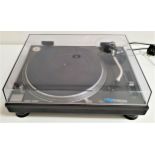 TECHNICS QUARTZ TURNTABLE model SL-1210 MK2, with pitch adjustment slide control and a power lead