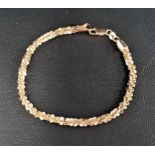 NINE CARAT GOLD FANCY LINK BRACELET approximately 20cm long and 4.4 grams