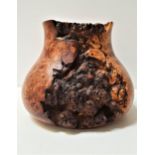 RON NOBLE DESIGN VASE in burr elm, 18cm high