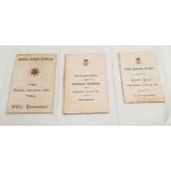 MILITARY INTREST three regimental Annual Dinner menus for the Royal Horse Guards, Tuesday 12th
