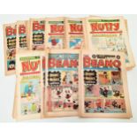 LARGE SELECTION OF THE BEANO, THE DANDY, THE TOPPER AND NUTTY COMICS all dating from 1980 - 1982,