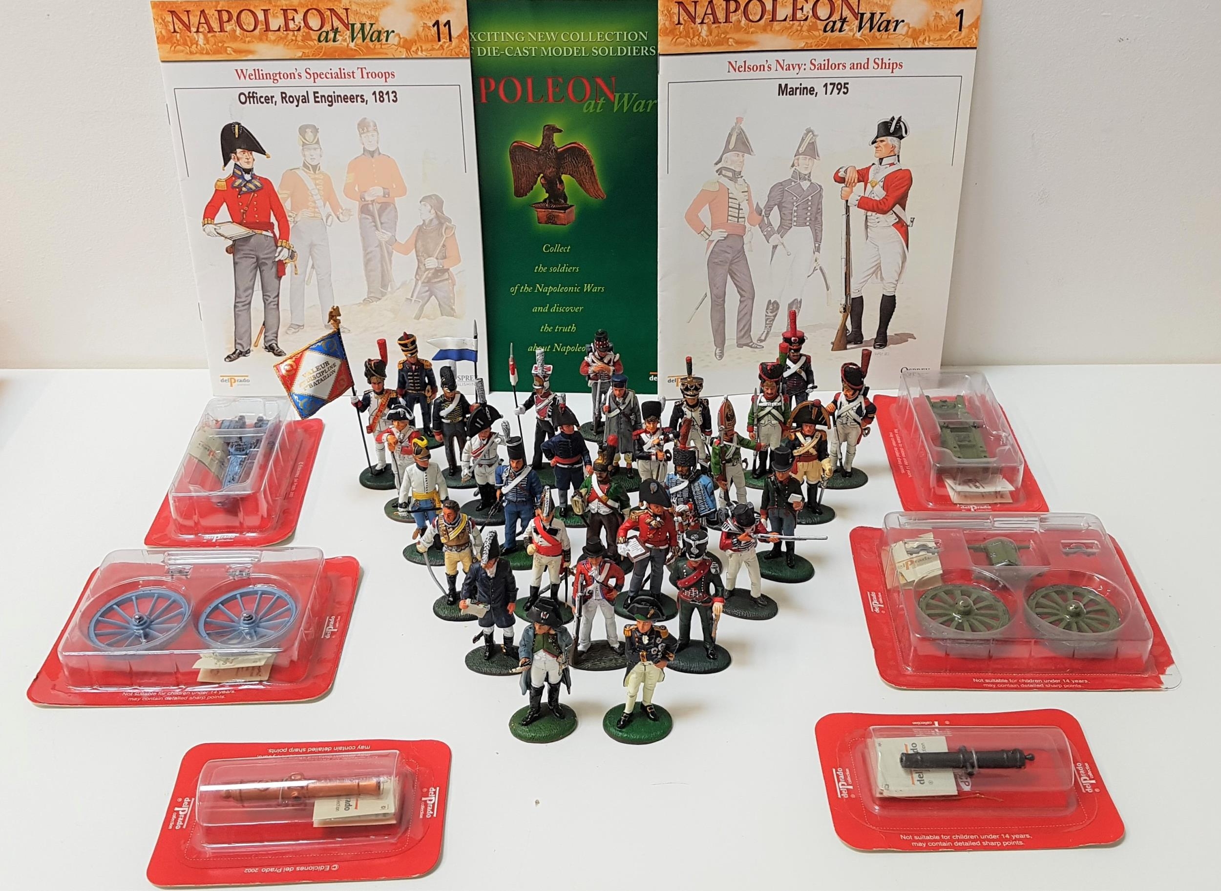 SELECTION OF DEL PRADO 'NAPOLEON AT WAR' HAND PAINTED LEAD SOLDIERS all with corresponding