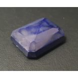 CERTIFIED LOOSE NATURAL BLUE SAPPHIRE the rectangular cut sapphire weighing 371.15cts, with GLI