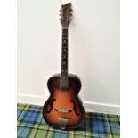 VALENCIA ACCOUSTIC GUITAR with mother of pearl inlaid discs to the neck