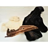 SELECTION OF MINK FURS comprising a dark ladies jacket, the lining embroidered J.R.; a white mink