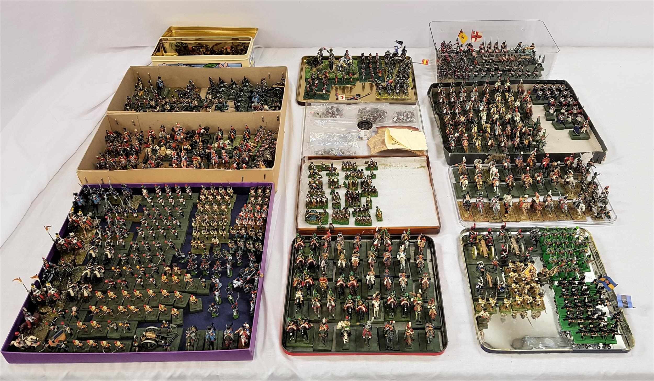 VERY LARGE SELECTION OF HAND PAINTED LEAD SOLDIERS various countries, regiments and ranks, including
