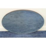 OVAL WALL MIRROR with a bevelled plate, 76cm high