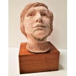 A.R.CAMERON plaster study of a man's head, monogrammed and dated '80, 23cm high, together with an