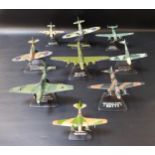 LARGE SELECTION OF ATLAS EDITIONS MILITARY GIANTS OF THE SKY DIE CAST PLANES with stands, some
