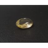 CERTIFIED LOOSE NATURAL LEMON QUARTZ the oval mixed cut lemon quartz weighing 7.49cts, with IDT
