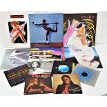 LARGE SELECTION OF LP RECORDS AND 45 SINGLES including Sanatana, Grace Jones, Neil Young,