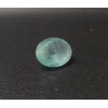 CERTIFIED LOOSE NATURAL AQUAMARINE the oval mixed cut aquamarine weighing 11.79cts, with ITLGR